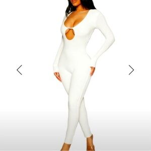 Black Long Sleeve Cutout Jumpsuit